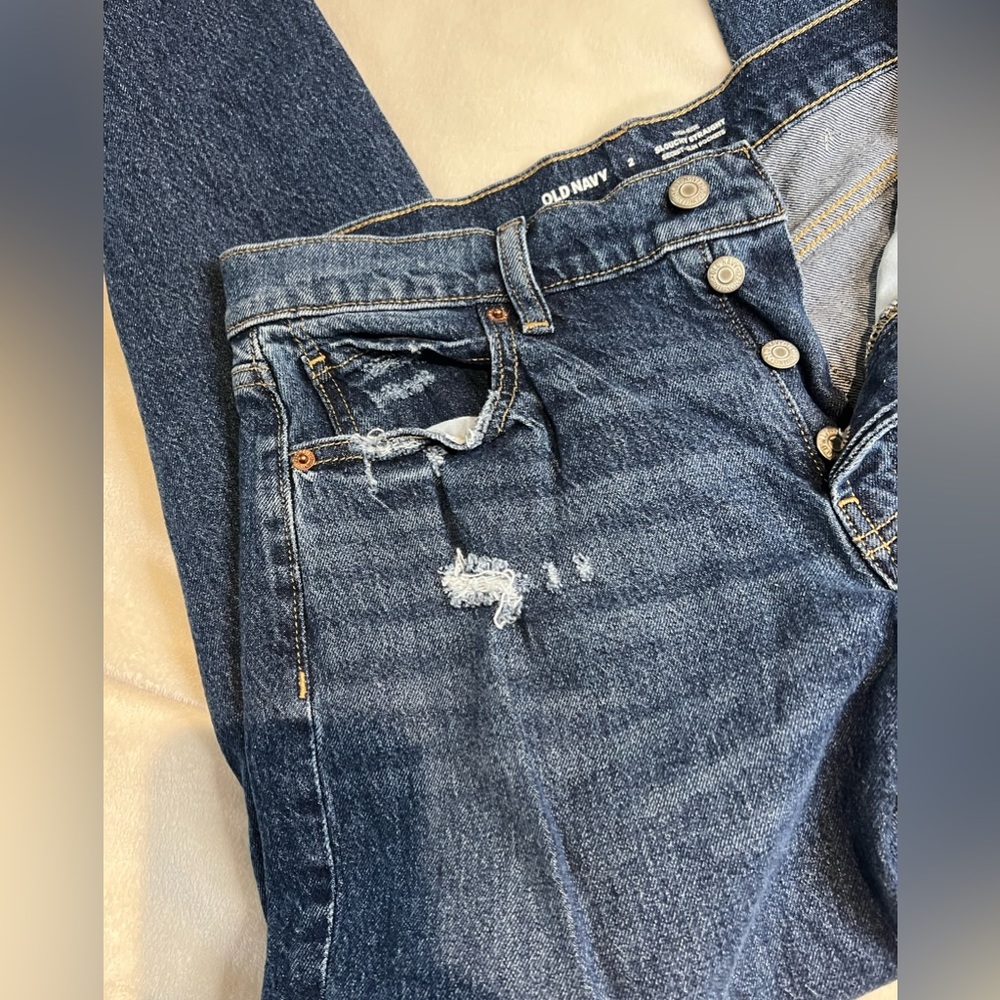 ✨3 for $10✨ OLD NAVY High Rise Slouchy Straight Secret-Slim Pockets Size 2 - Picture 4 of 14
